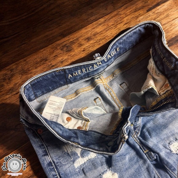 American Eagle Men’s AirFlex Athletic Skinny Distressed Jeans Medium Wash 26x30 - Picture 3 of 4